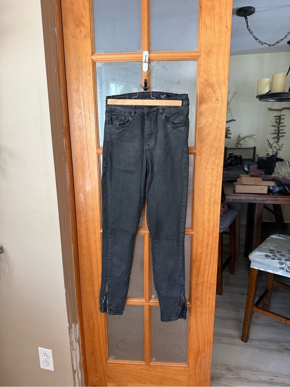 Blank NYC Black Skinny Jeans with Ankle Zips